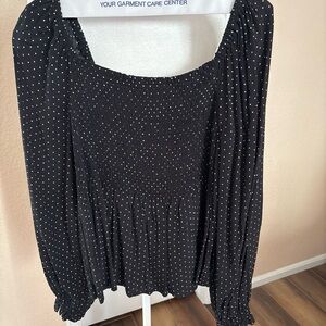 GAP Black and White Polka Dot Blouse